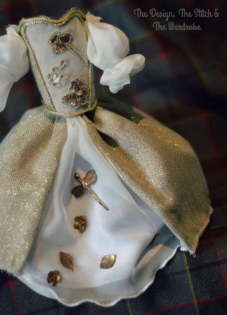 Outlander Wedding dress miniature , Claire wedding dress miniature.
